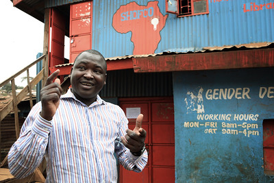 Kennedy Odede at his community center in Kibera